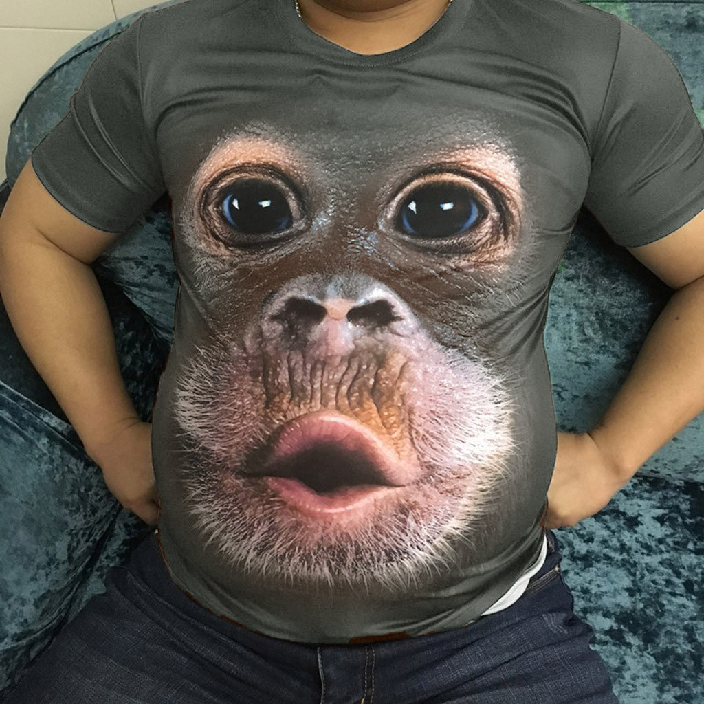 T-Shirts 3D Funny Design Casual Tops Tees Male