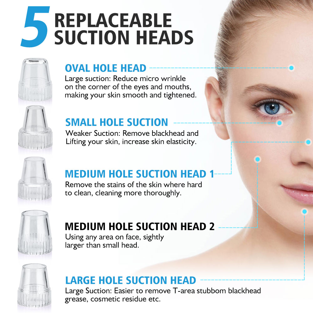 Blackhead Skin Care Dropshipping Discounted Price Face Deep Pore Acne Pimple Removal Vacuum Suction Facial Diamond Beauty Tool - Image 3